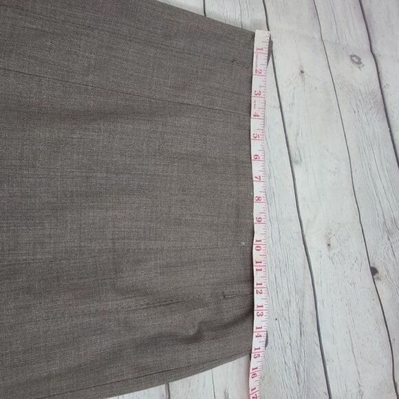 Rebecca Taylor Wool Ruffled Hem Gray Midi Skirt size 6 - Picture 3 of 15